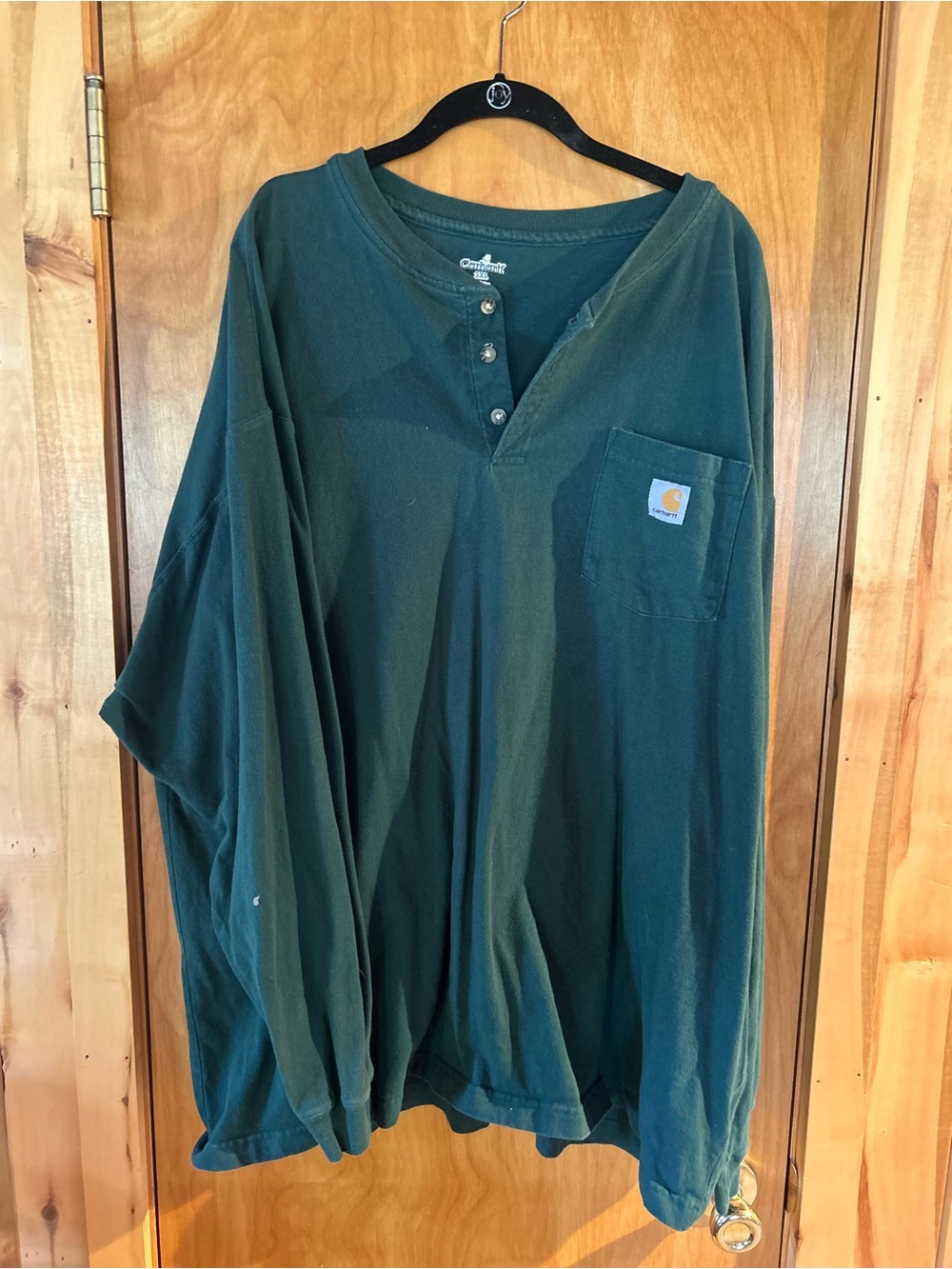 Carhartt K128 Loose Fit Heavyweight Long Sleeve Pocket Henley T-Shirt 3XL